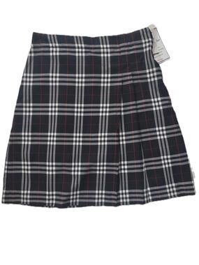 Becky Thatcher Skirt Girls 16 Black Plaid Pleated Short Twill Lined Zip